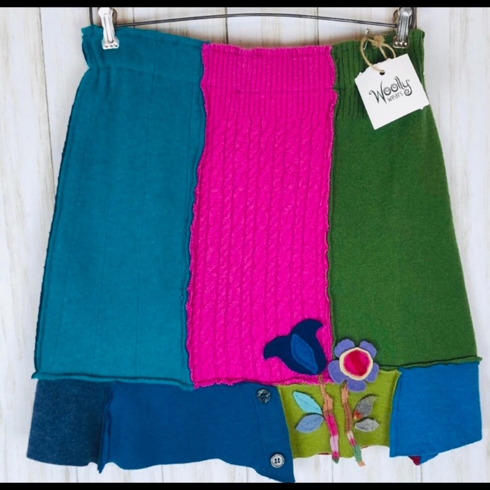 Wooly wear upcycled mini skirt!